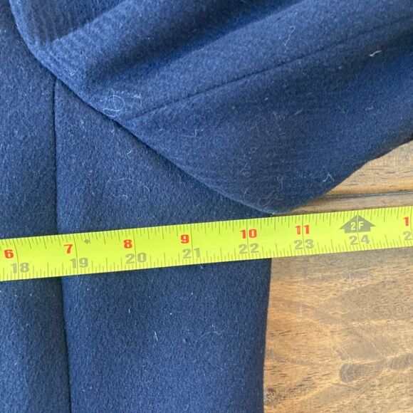 Talbots Navy Blue Peacoat Women's 14 Wool Blend Classic Preppy Luxury - Picture 4 of 8
